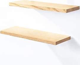 LAMO Manufaktur 2 Stück Wandregal aus Holz mit