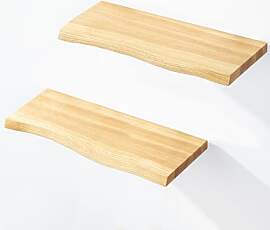 LAMO Manufaktur 2 Stück Wandregal aus Holz mit