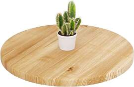 LAMO Manufaktur Holzplatte rund 50 cm aus