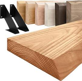 LAMO Manufaktur Holzregal mit schwarzen
