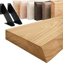 LAMO Manufaktur Holzregal mit schwarzen