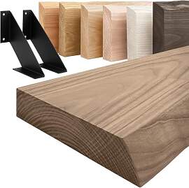 LAMO Manufaktur Holzregal mit schwarzen