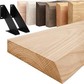LAMO Manufaktur Holzregal mit schwarzen