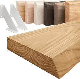 LAMO Manufaktur Holzregal mit weißen V-förmigen