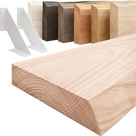 LAMO Manufaktur Holzregal mit weißen V-förmigen