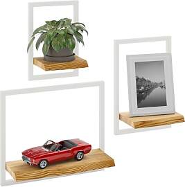 LAMO Manufaktur Wandregale aus Holz Set 3 St.