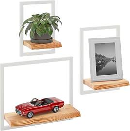 LAMO Manufaktur Wandregale aus Holz Set 3 St.