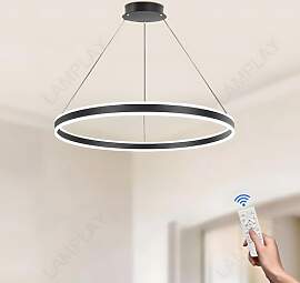 LAMPLAY Runde Moderne LED-Pendelleuchte, 1