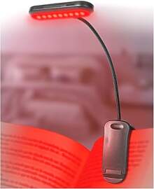 Lamptobe 670nm Rote LED Leselampe Buch Klemme mit