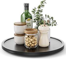 LAMU Akazienholz Drehteller für Küche, Lazy