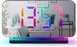 Lancoon LED Wecker mit 11 Farben Dynamisches RGB