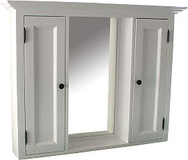 Landhaus Badspiegel mit Türen Hamburg 101x20x80 cm