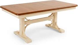 Landhaus-Esstisch braun-beige ausziehbar 250x100cm