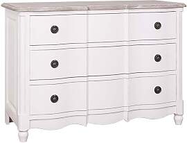 Landhaus Kommode im Vintage Look - Eichenplatte