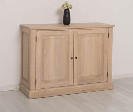 Landhaus Kommode mit Holztüren Massivholz Eiche