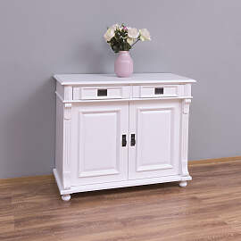 Landhaus Kommode mit Türen, altweiß