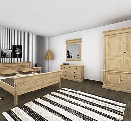 Landhaus Schlafzimmer-Set Salzburg honigbraun