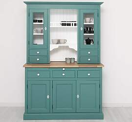 Landhausbuffetschrank mit Eiche-Platte in