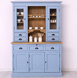 Landhausstil Buffetschrank - blau, braun