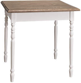 Landhaustisch mit gedrechselten Beinen - 80 x 80