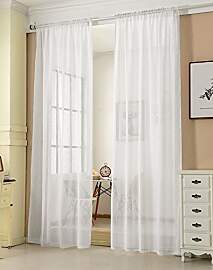 Laneetal Transparente Gardine mit Kräuselband 1