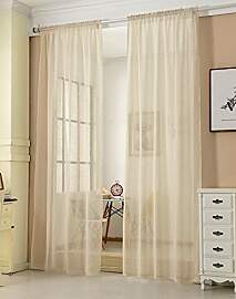 Laneetal Transparente Gardine mit Kräuselband 1