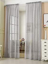 Laneetal Transparente Gardine mit Kräuselband,