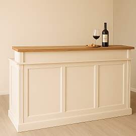 langer Bartresen - Landhausstil mit Eichen-Platte