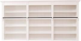 Langer Bücherregal-Aufsatz im Landhausstil,