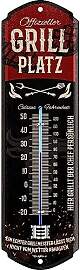 LANOLU Retro Blechschild GRILLPLATZ THERMOMETER -