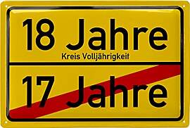 LANOLU Retro Blechschild Ortschschild 18.