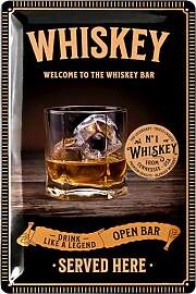 LANOLU Retro Blechschild Whisky - Bar Schild -