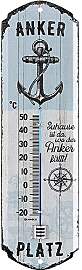 LANOLU retro Thermometer Ankerplatz maritime