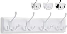 LARHN Garderobenhaken Weiß - Garderobenleiste