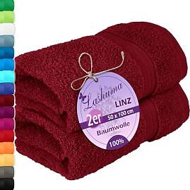 Lashuma 2X Handtuch Set Baumwolle 50x100 cm, Linz