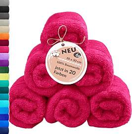 Lashuma 6 teiliges Mini Handtuch Set 30x30 cm,