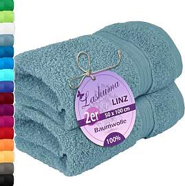 Lashuma Badtextilien Handtuch Badetuch Set Blau -