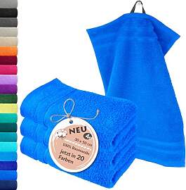 Lashuma Baumwoll Handtuch Set 30x50 cm, London 4er 