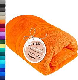 Lashuma Frottee Badetuch 70x140 cm Orange -