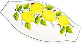 Lashuma Keramikteller Oval, Keramik Anrichteteller 