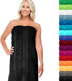 Lashuma Saunahandtuch 85x220 cm Schwarz, Linz