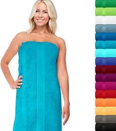 Lashuma Saunatuch 85x220 cm Aquamarin Blau, Linz