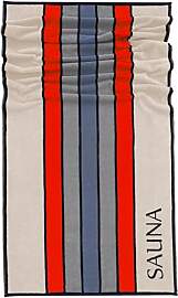 Lashuma Saunatuch groß Beige - Rot - Grau,