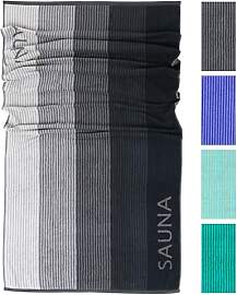 Lashuma XXL Saunatuch Schwarz - Grau, Helsinki