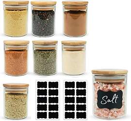 LATRAT 8er Set 250ml Gewürzgläser Mit Deckel,