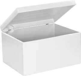 LAUBLUST Holzkiste mit Deckel - 40x30x24cm, Weiß, 
