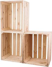 LAUBLUST Vintage Holzkisten 3er Set - Weinkisten