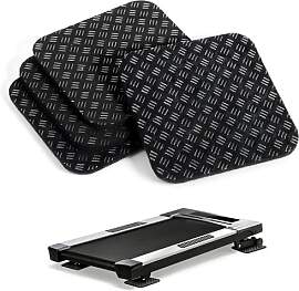 Laufbandmatten Pads, 4 Stück Schwarz