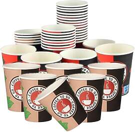 Lauroo 500 Stück Kaffeebecher Pappbecher – TO