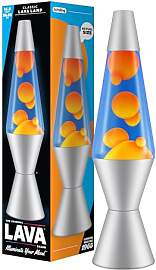 LAVA® - Lampe 2117, orangenes Wachs, blaue